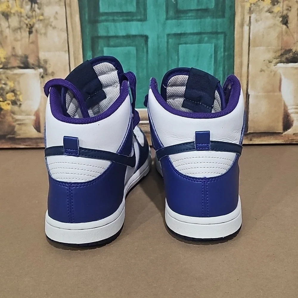 Nike Dunk Hi White/Midnight Navy DH9753-100 GS Size 3Y